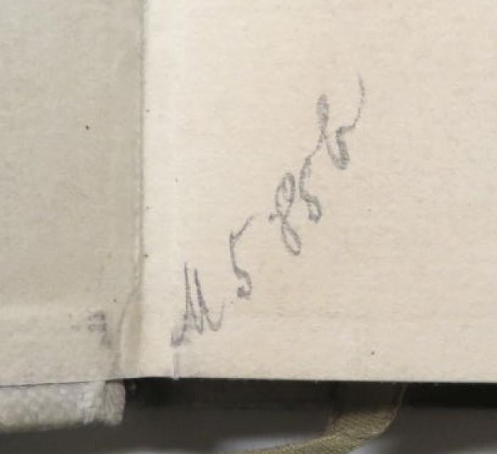 - (unbekannt), Von Hand: Signatur; 'M585b[?]'. 