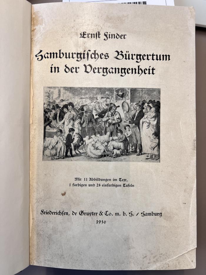 00/6543 : Hamburgisches Bürgertum in der Vergangenheit (1930)