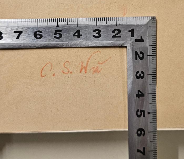 A 2 OPP 4-3,2&lt;5&gt; : System der Soziologie. Dritter Band: Theorie der reinen und politischen Ökonomie. Zweiter Halbband: Die Gesellschaftswirtschaft (1924);-, Von Hand: Initiale; 'C.S.[Wu] '