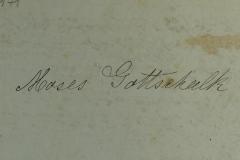 - (Gottschalk, Moses), Von Hand: Exlibris, Name; 'Moses Gottschalk'. 