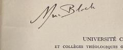 - (Marc Bloch), Von Hand: Autogramm; 'Marc Bloch'. 