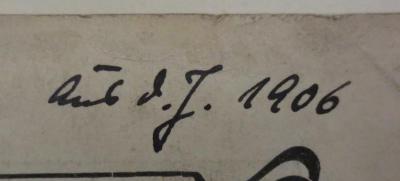  Kurzer Ratgeber und Führer durch Emden (o.J.);- (Wolff, Paul), Von Hand: Notiz, Datum; 'aus d. J. 1906'. 