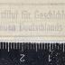- (Reichsinstitut für Geschichte des neuen Deutschlands), Stempel: Name, Berufsangabe/Titel/Branche; 'Reichsinstitut für Geschichte des neuen Deutschlands'.  (Prototyp)