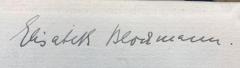 - (Blochmann, Elisabeth), Von Hand: Autogramm; 'Elisabeth Blochmann'. 