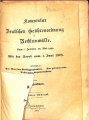 44/14003 : Kommentar zur Deutschen Gebührenordnung für Rechtsanwälte (1910)