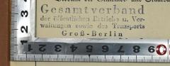 - (Gesamtverband der Öffentlichen Betriebe und Verwaltungen sowie des Transportes (Berlin)), Stempel: Name, Berufsangabe/Titel/Branche, Ortsangabe; 'Gesamtverband der öffentlichen Betriebe u. Verwaltung sowie des Transports Groß-Berlin'.  (Prototyp)