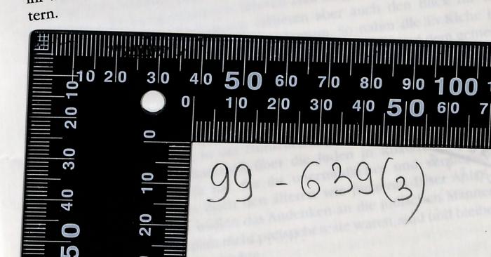 -, Papier: Exemplarnummer; '99-639(3)'