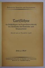 SA 1309-1928 : Tariflöhne der Beschäftigten im Organisationsbereich des Verbandes der Gemeinde- und Staatsarbeiter. Stand am 31. Dezember 1928 (1929)