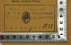 - (Bibliothek des Instituts für Arbeiterbildung Berlin-Dahlem), Stempel: Berufsangabe/Titel/Branche, Ortsangabe, Signatur; 'Bibliothek d. Instituts f. Arbeiterbildung BLN-Dahlem ab XI/69 neue Signatur u. Systematik F 1558'. 