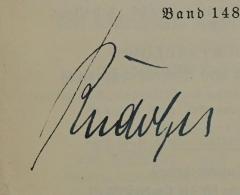 - (Rudolph, (?)), Von Hand: Autogramm, Name; 'Rudolph'. 