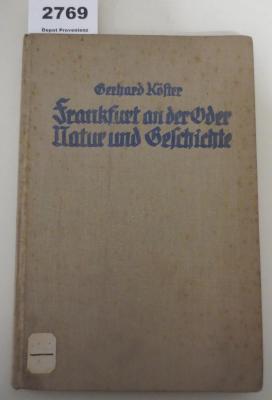  Frankfurt an der Oder - Natur und Geschichte (1928)