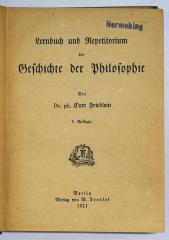 SA 1882&lt;3&gt; : Lernbuch und Repetitorium der Geschichte der Philosophie (1921)