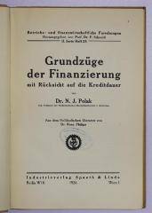 SA 1971 : Grundzüge der Finanzierung (1926)