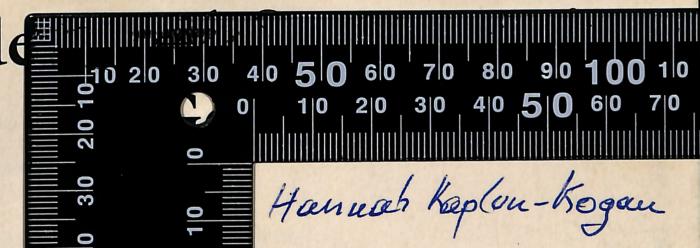 -, Von Hand: Name; 'Hannah Kaplan-Kogan  
'