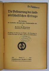 SA 1999 : Die Besteuerung des landwirtschaftlichen Ertrags (1923)