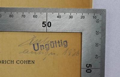 SH 2138 : Das Einsteinsche Relativitätsprinzip (1920);- (Huhn, Willy), Von Hand: Autogramm, Name, Datum; 'Huhn antiqu. 1936'. 