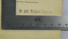 - (Czeppan, Richard Dr.), Stempel: Name; 'Dr. phil. Richard Czeppan'. 