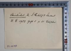 - (Gollwitzer, Helmut), Von Hand: Notiz; 'Steinbüchel, Th, D. Umbruch d. Denkens K.G. 1937 Heft 1 s.61 (Bou)hofer'. 