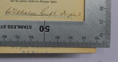 Ig 29-1/3 : Fürst Bismarcks Reden 1 (1895);- (Luft, Wilhelm), Von Hand: ; 'Wilhelm Luft Dr. phil.'. 