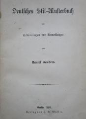 Cc 361: Deutsches Stil-Musterbuch mit Erläuterungen und Anmerkungen (1886)