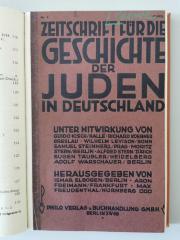 Ex 47290:F8 : Zeitschrift für die Geschichte der Juden in Deutschland (1929-1938)