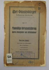 SA 1292 : Planmäßige Wirtschaftsführung durch Arbeitgeber und Arbeitnehmer (1930)