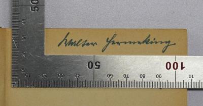 SA 2030 : Johann Georg Hamann (1944);- (Hermeking, Walter), Von Hand: Autogramm, Name; 'Walter Hermeking'. 