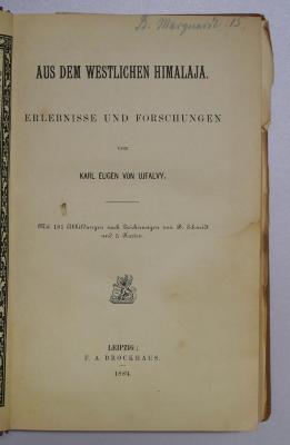 Ig 11 : Aus dem westlichen Himalaja (1884)