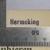 - (Hermeking, Walter), Stempel: Name; 'Hermeking'.  (Prototyp)