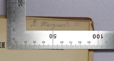 Ig 11 : Aus dem westlichen Himalaja (1884);- (Marquardt, B.), Von Hand: Autogramm, Name; 'B. Marquardt.15.'. 