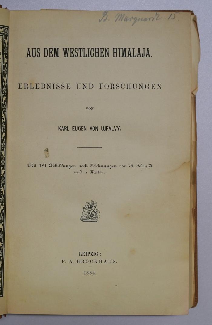 Ig 11 : Aus dem westlichen Himalaja (1884)