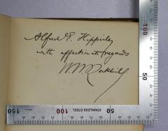 - (Hippisley, Alfred), Von Hand: Widmung, Name; 'Alfred [...] Hippisley with affectinade regards, W. W. Rockhill'. 