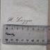 - (Sagges, H.), Von Hand: Autogramm; 'H. Sagges'.  (Prototyp)