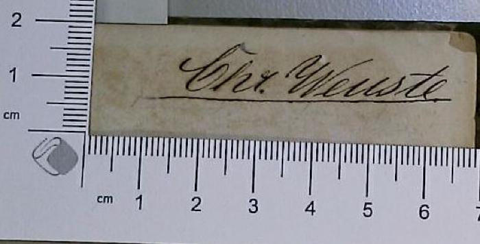 - (Weuste, Christian), Von Hand: Autogramm; 'Weuste
Christian Weuste
Chr. Weuste'. 