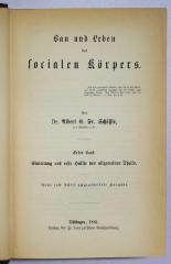 Ig 24-1 bis -3 : Bau und Leben des socialen Körpers, Band 1 bis 3 (1881)