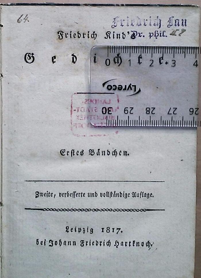 DLIT7226:1/2 : Gedichte (1817)