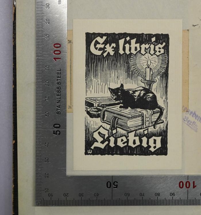 SA 1990 : Erinnerungen, Aufsätze und Reden (1902);-, Etikett: Exlibris; 'Exlibris Liebig'