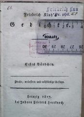 DLIT7226:1/2 : Gedichte (1817)