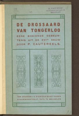 Zh 71730:F8 : De Drossaard van Tongerloo : een gebeurtenis uit de XVIde eeuw. (o.J.)