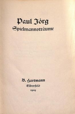 DLIT7228 : Spielmannsträume (1909);- (Lucas, Gust. H.), Von Hand: Autogramm; 'Gust. H. Lucas'.  (Prototyp)