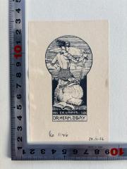 - (Isay, Hermann), Etikett: Exlibris; 'EX LIBRIS
DR. HERM. ISAY

No 1146
24:12:32'. 