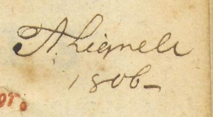 - (Lidnell, Andus;Stenberg, Carl;Gragkowski[?], Harry[?]), Von Hand: Name; 'A Lignell 1806-'. 