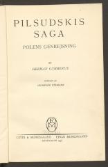 Gesch. 34017:F8 : Pilsudskis saga : Polens genrejsning. (1937)