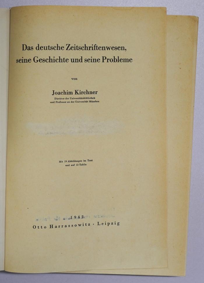A 108 : Das deutsche Zeitschriftenwesen, seine Geschichte und seine Probleme (1942)