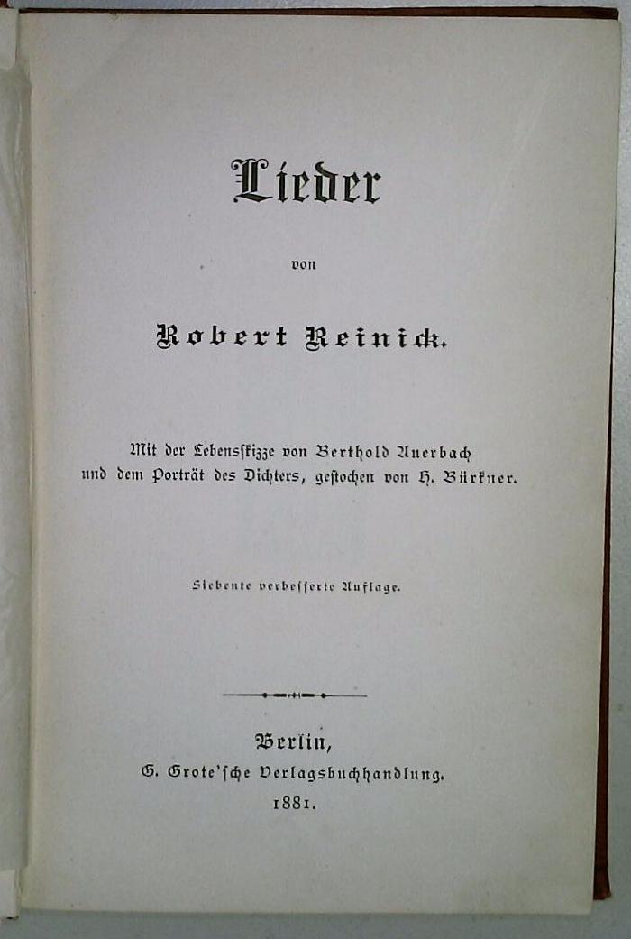 DLIT7349 : Lieder (1881)