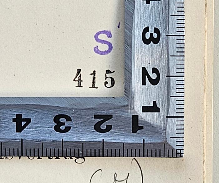 FA 216/3 : Lohn und Aufrechnung (1902);- (Juristenfakultät der Karl-Marx-Universität - Bibliothek;Institut für Arbeitsrecht an der Universität Leipzig;Universität Leipzig), Stempel: Signatur; 'S 415'. 