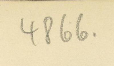 -, Von Hand: Inventar-/ Zugangsnummer; '4866'