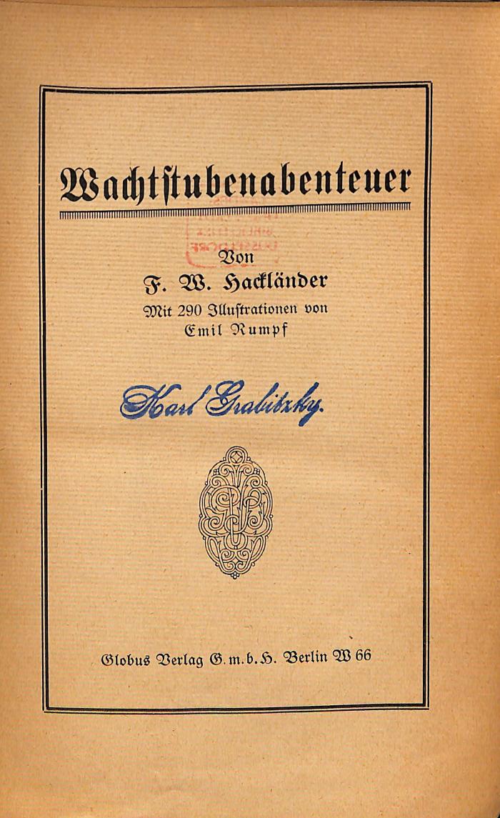 DLIT7594 : Wachtstubenabenteuer ([ca. 1900])