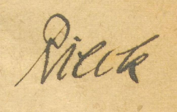 - (Rieck, Wilhelm), Von Hand: Name; 'Rieck'. 