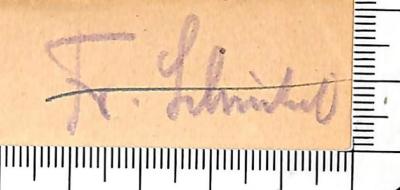 - (Schucher[?], Fr.), Von Hand: Name; 'Fr. Schucher[?]'. 